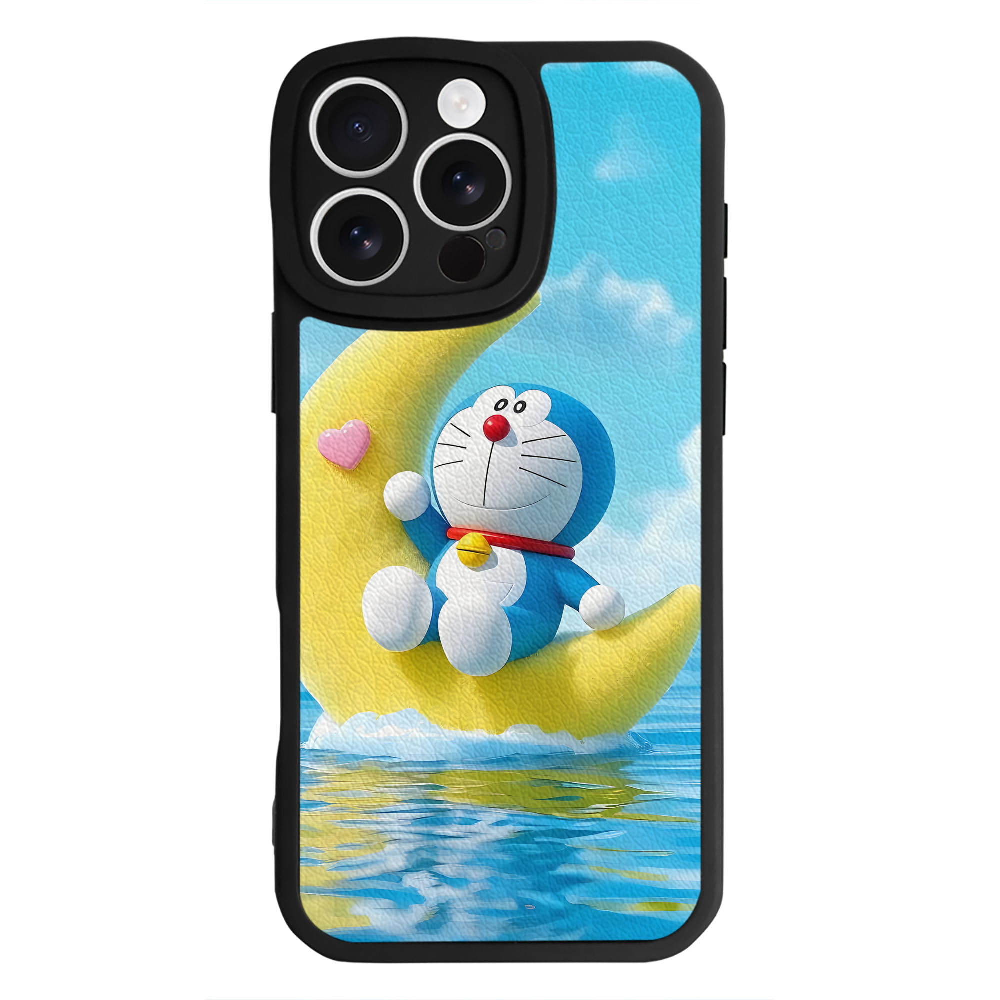 （画像用） ドラえもん Doraemon 【iPhone 16シリーズ対応】シリコンスマホケース（レザー調） 材質：シリコン